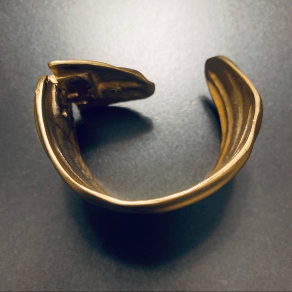 Satin Gold Cuff Bracelet | Kenneth Lane - Picture 10 of 10